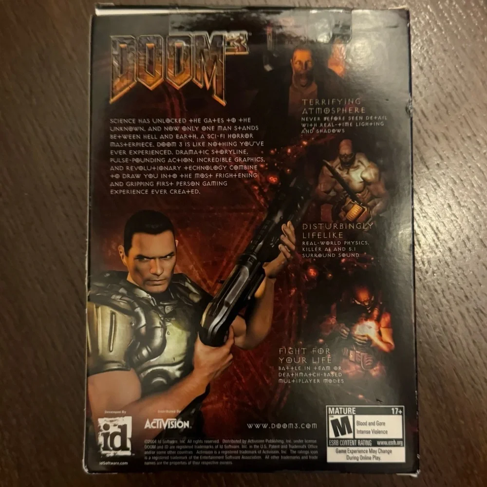 Doom 3 PC 2004 CD ROM Windows Game. In box with booklets
